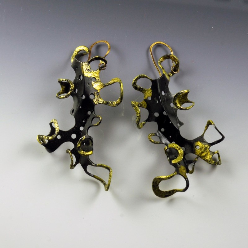 Salsa Earrings by artisan jeweler Bette Barnett